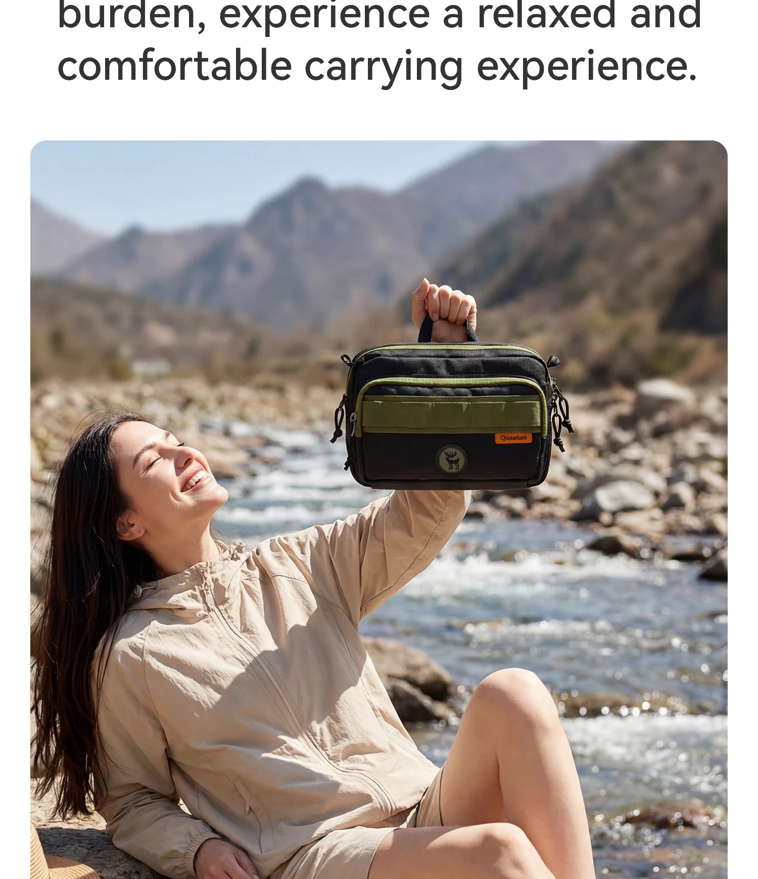 Wasserfeste Umhängetasche zum Wandern mit Sling-Gurt und Stauraum