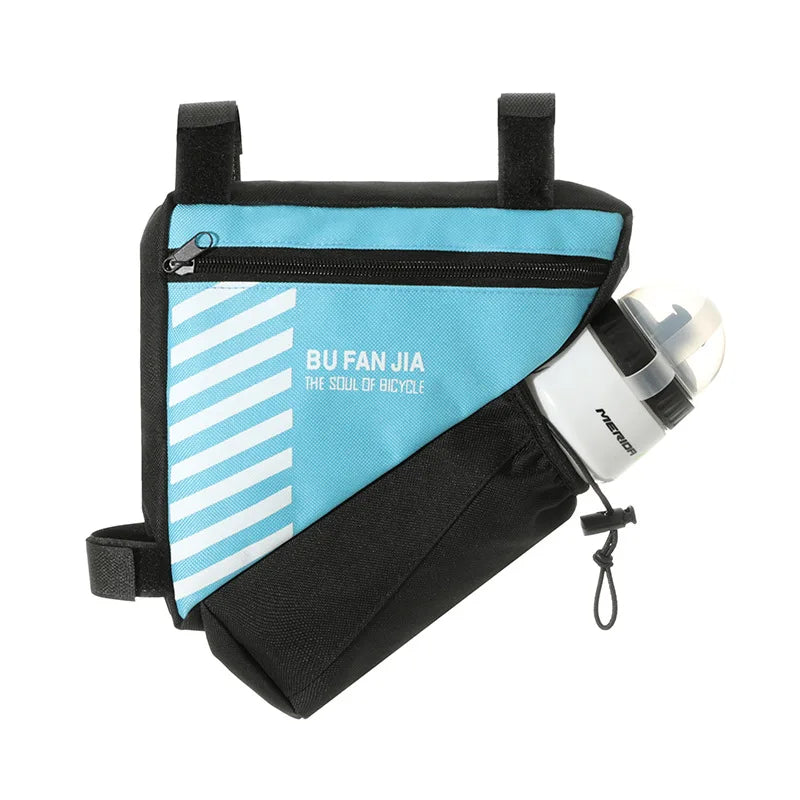 Bike Frame Bag with Bottle Holder, Water-Resistant