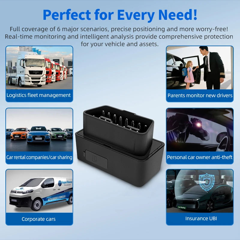 Mini OBD GPS Tracker With On-Board Diagnostics Real-time Tracking Multiple Alerts Driver Behaviors Locator DK22 2G