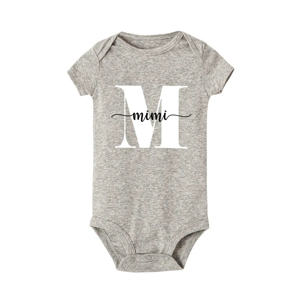 Personalized Baby Nam Bodysuit Custom Newborn Name Clothing Pregnancy Reveal Gift Personalised Toddler Jumpsuit Sleep Suit