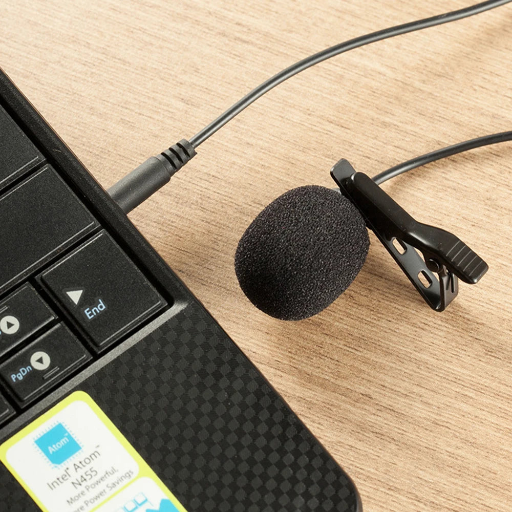 Mini Metal Clip-On Condenser Microphone with 3.5mm Plug