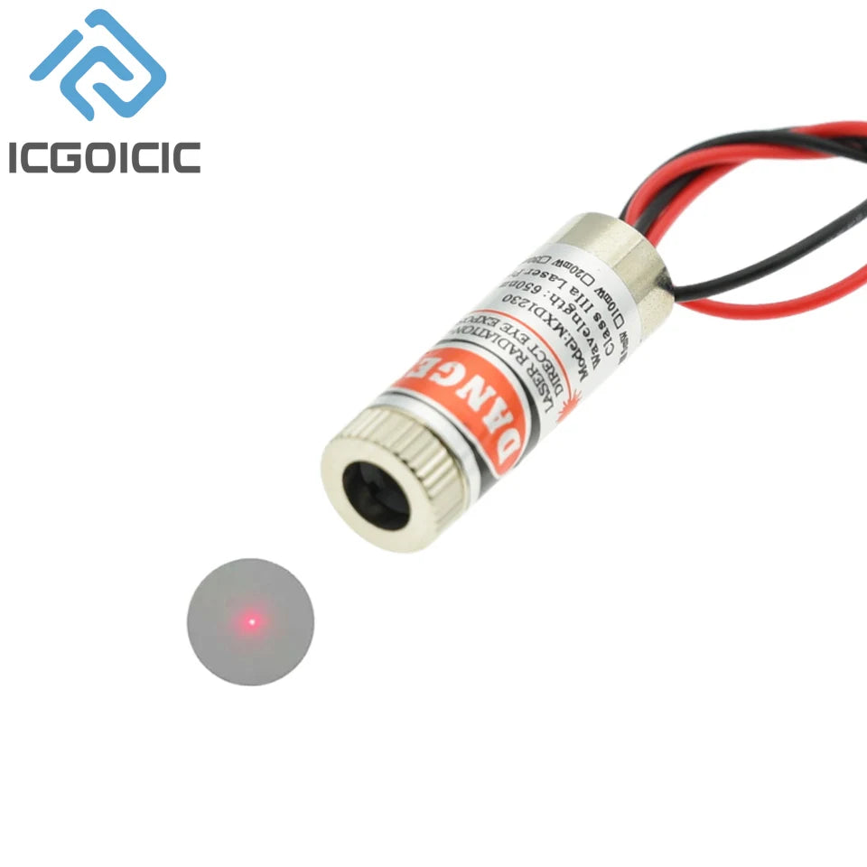 Módulo Laser Vermelho de 650nm com Opções de Padrão