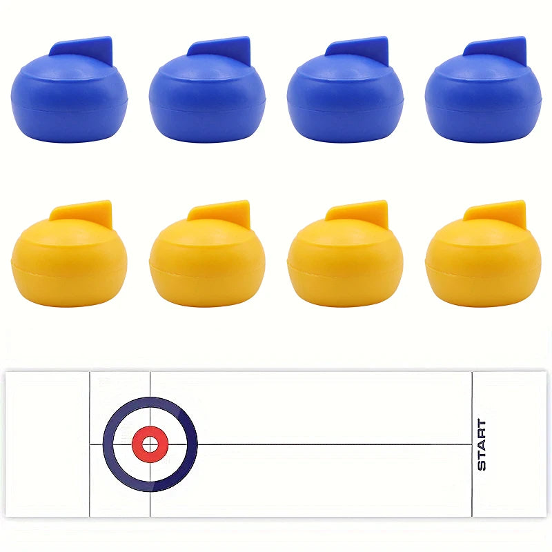 Tafelcurlingspel, opties met acht of zestien stenen