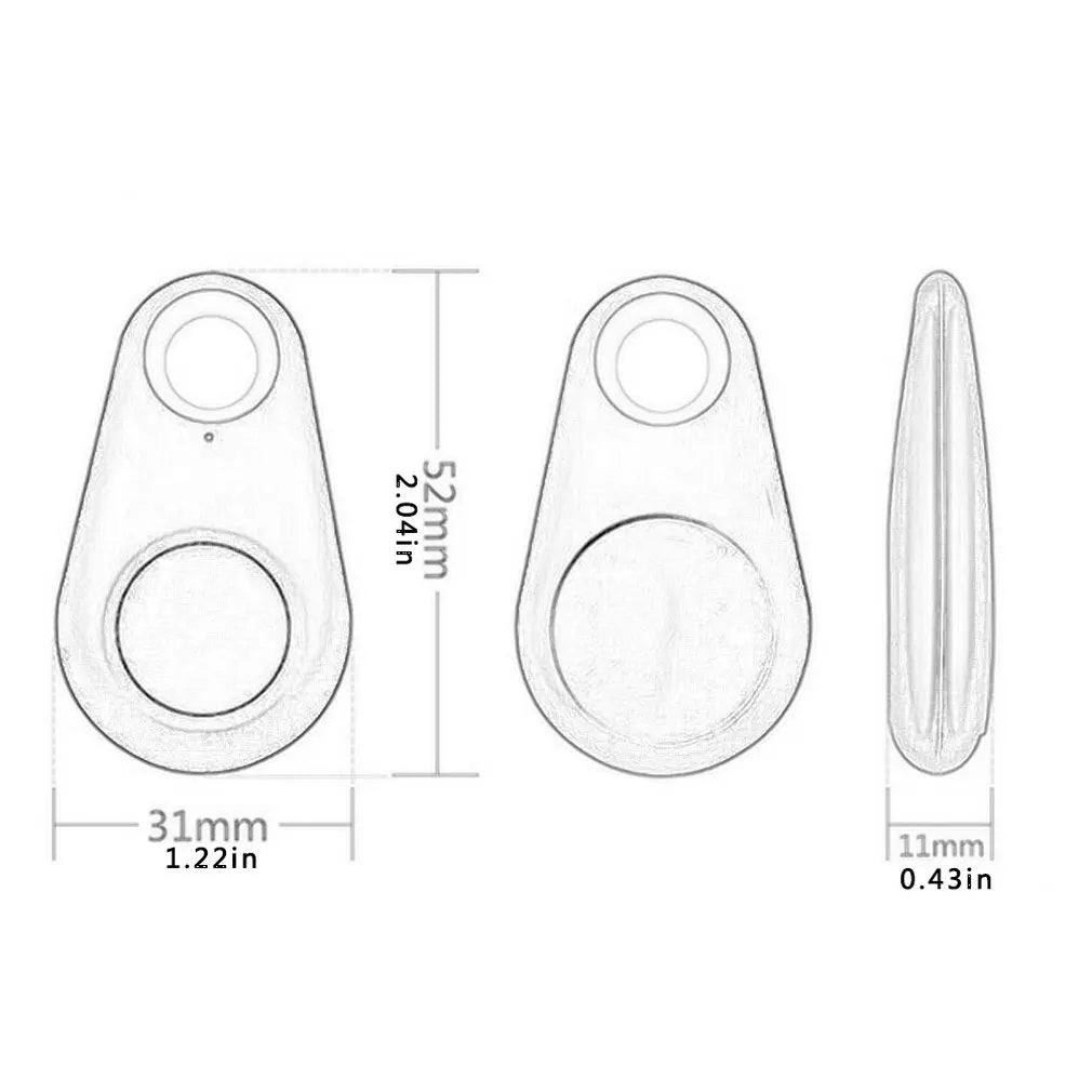 Mini Fashion Smart Dog Pets Bluetooth 4.0 GPS Tracker Anti-lost Alarm Tag Wireless Child Bag Wallet Key Finder Locator 