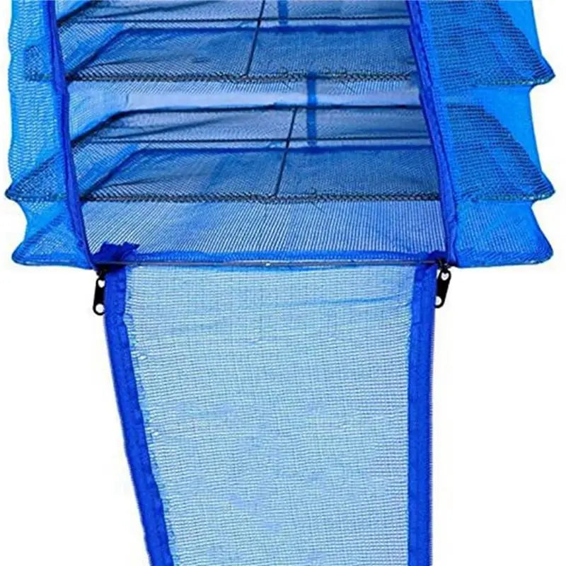 3 czteropoziomowe wiszące regały z siatki do suszenia