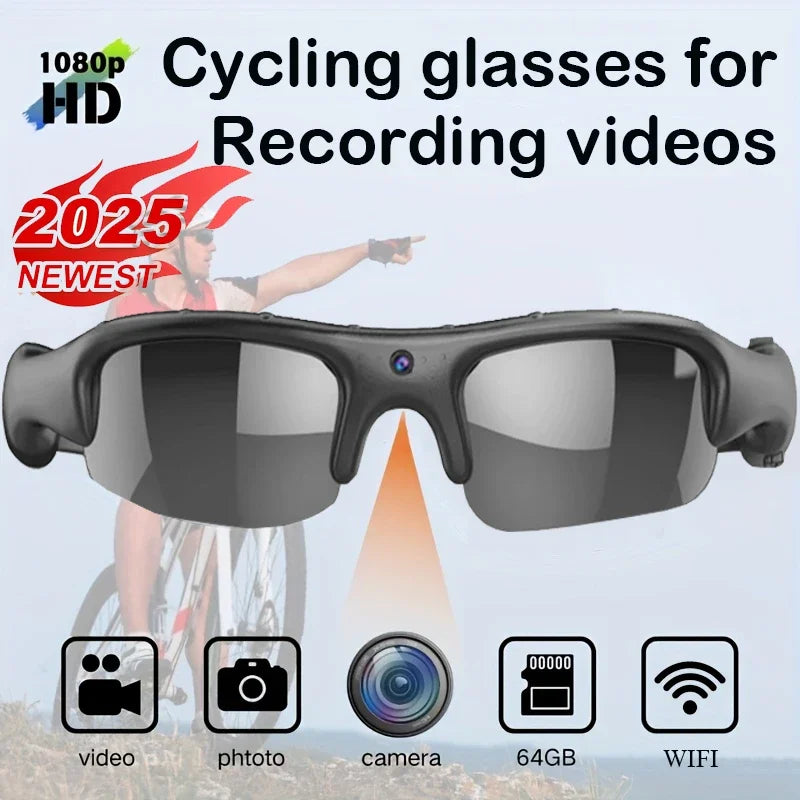 HD 1080P Glasses WIFI Camera Outdoor Bicycle Motorcycle Security Protection Sunglasses Video Camera Polarized Lens Sports Cam 