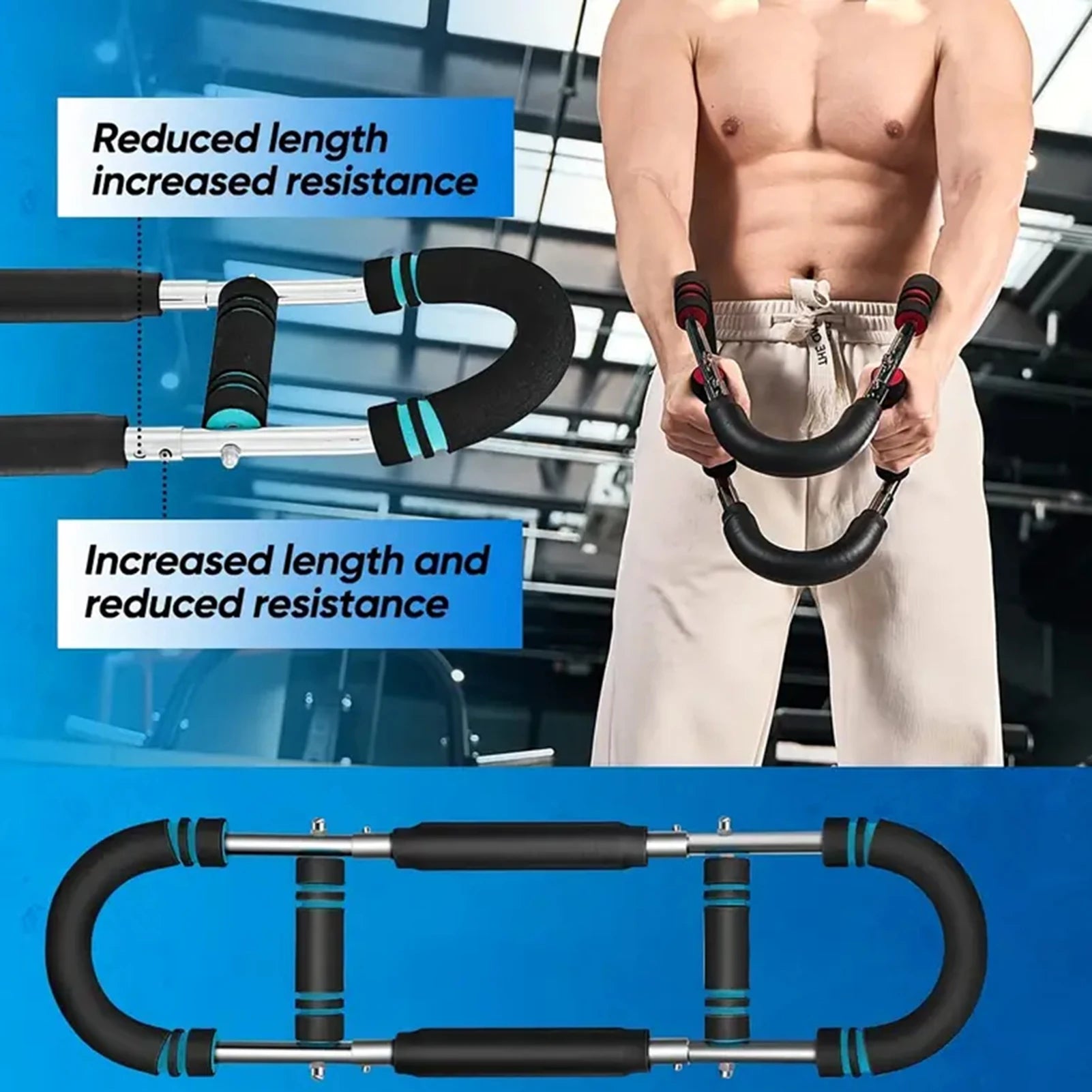 Adjustable Power Twister Arm Exerciser for Home Upper Body Training
