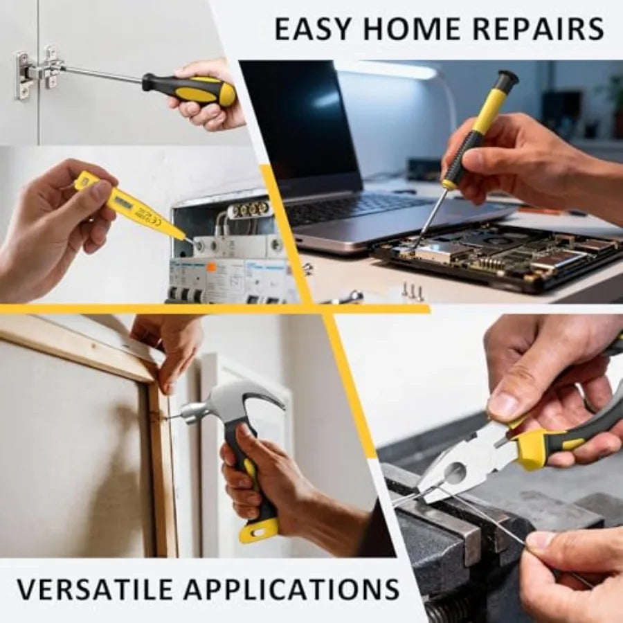 Sundpey 170-Piece Home Repair Tool Kit with 21V Drill