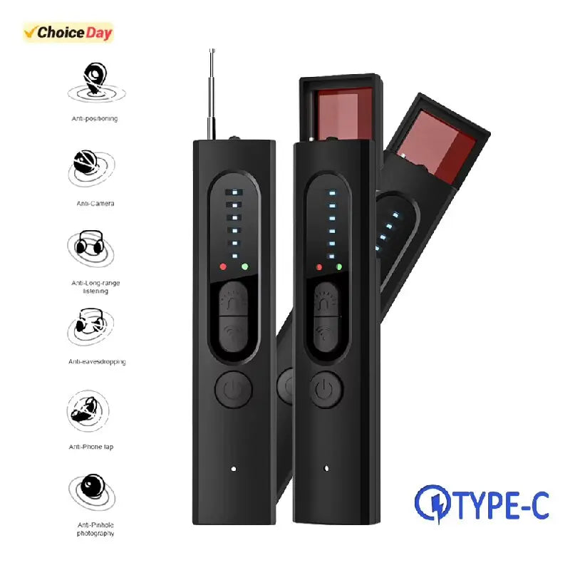 Detector de Câmera Oculta Antiespião Dispositivo de Rastreamento de GPS para Carro, Escuta, Bug, RF, Scanner de Sinal All Inalámbrico, Gadget de Proteção e Segurança