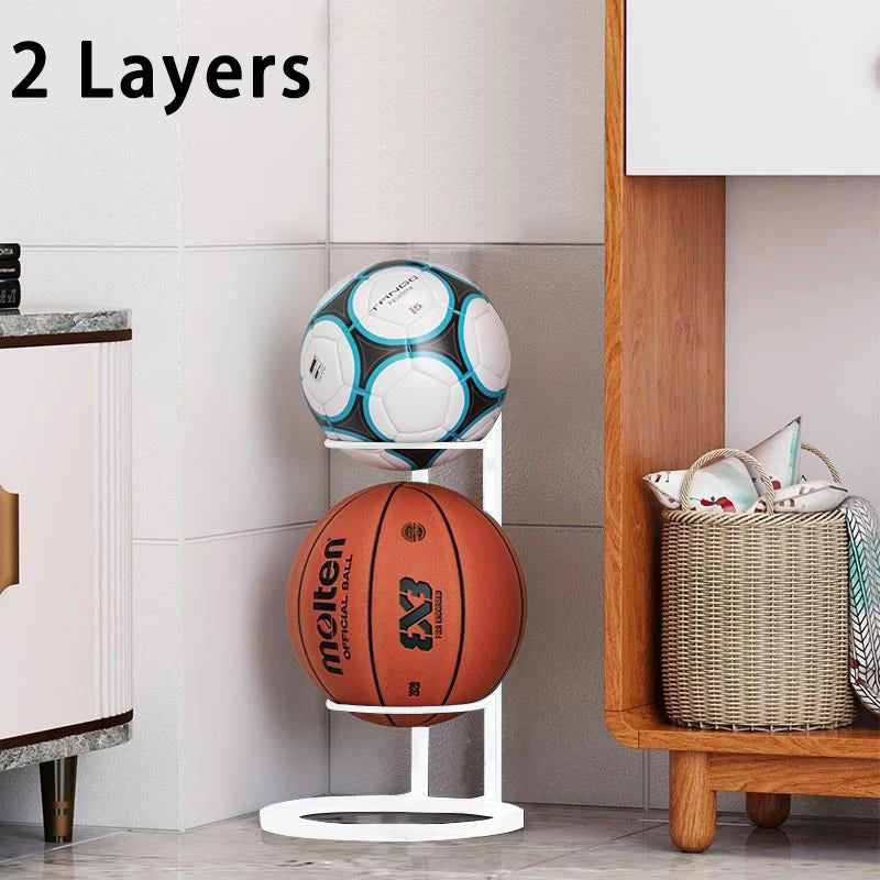 Suporte metálico para bolas desportivas, 1–5 níveis