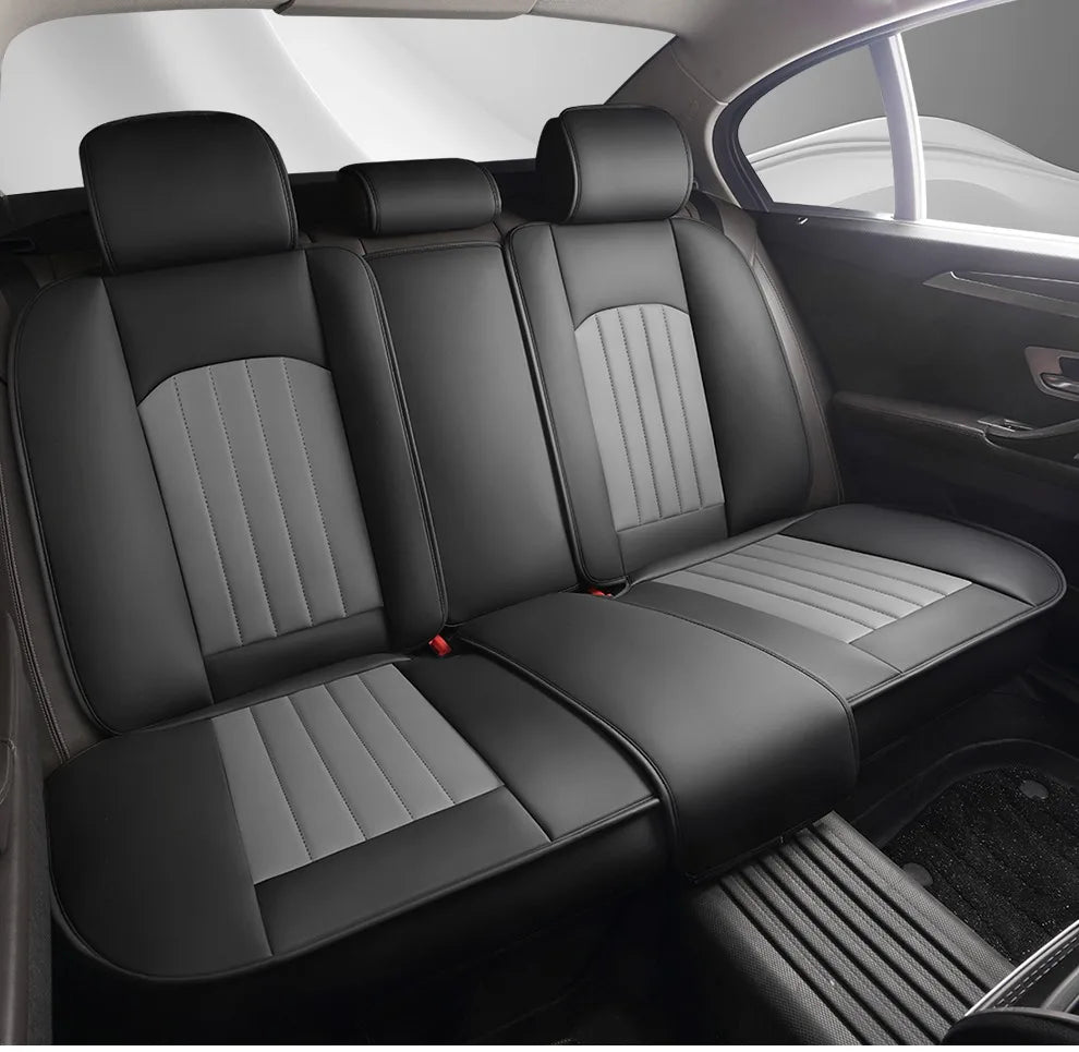 Спортивні чохли на автомобільні сидіння з 5 місцями з ПУ шкіри з 3D вишивкою