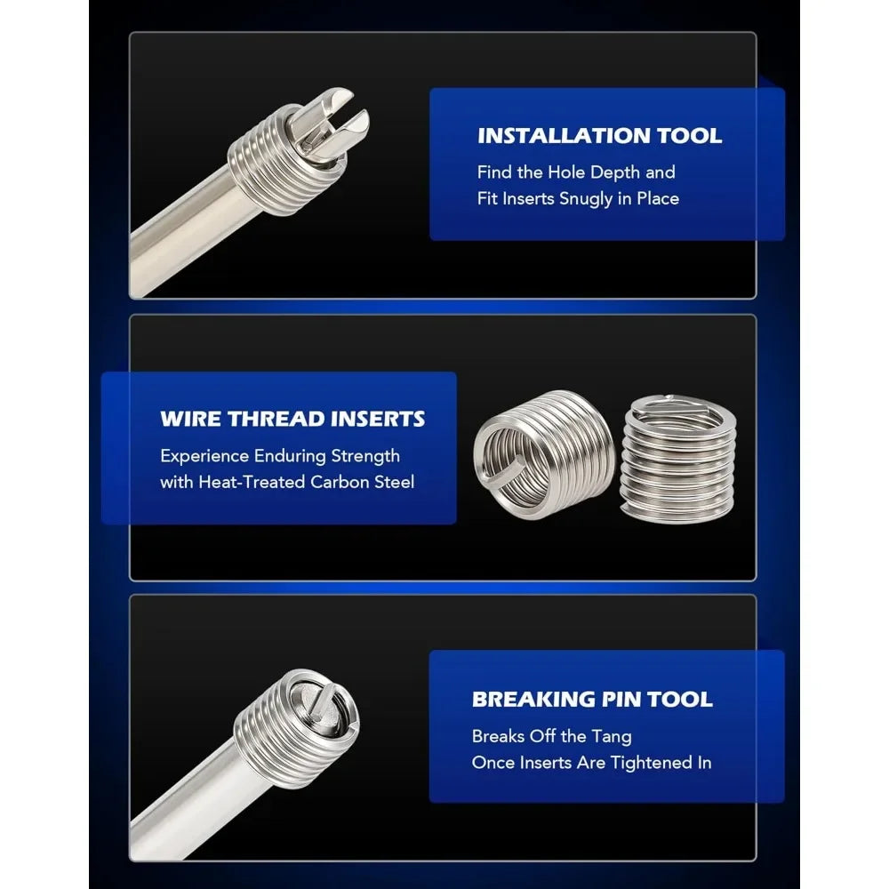 172-Piece Metric Thread Repair Kit M5 M6 M8 M10 M12