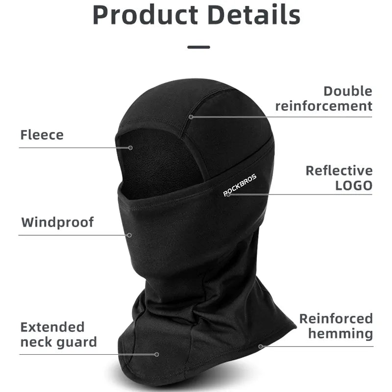 ROCKBROS Maschera Integrale Sciarpa Invernale Calda Balaclava Sottocasco Maschera per Pesca Sci Escursionismo Bici Antivento Traspirante Copricapo