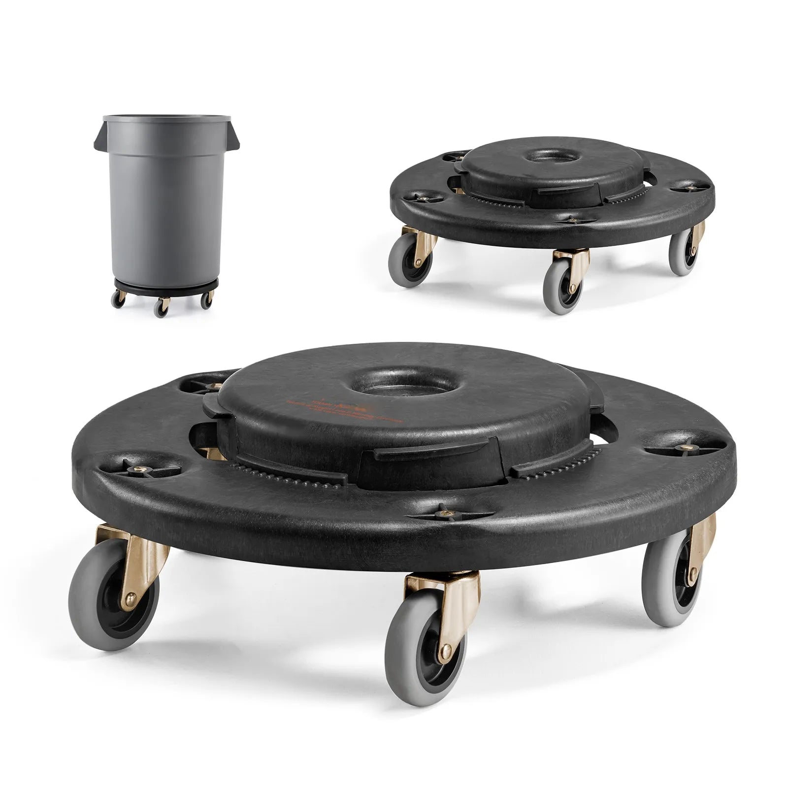 Heavy-Duty Trash Can Dolly with Locking Wheels for 20–55 Gallon Bins