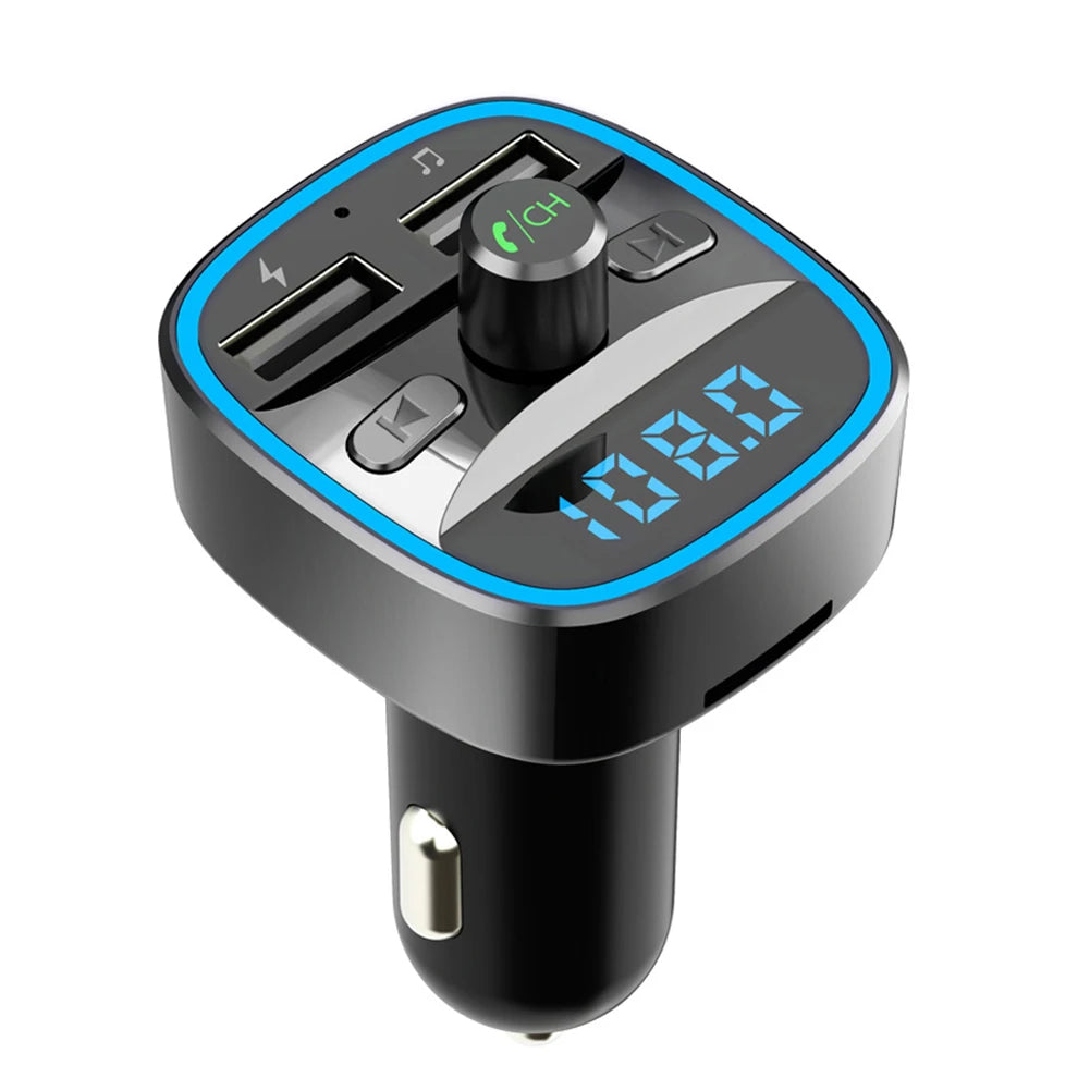 Car Bluetooth 5.0 FM Transmitter with Dual USB Charging