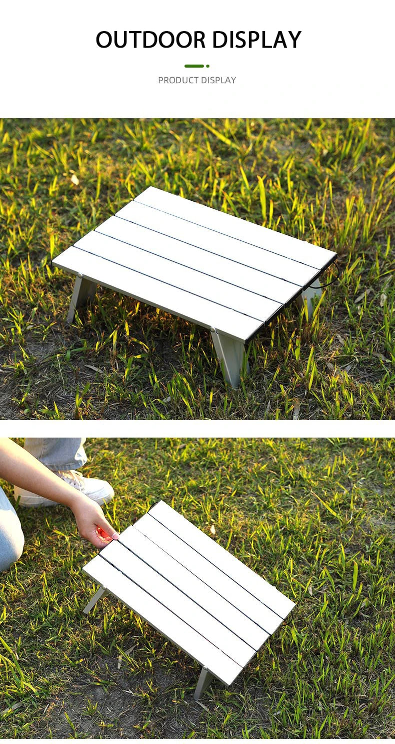 Lightweight Roll-Up Folding Outdoor Table for Camping and Picnic