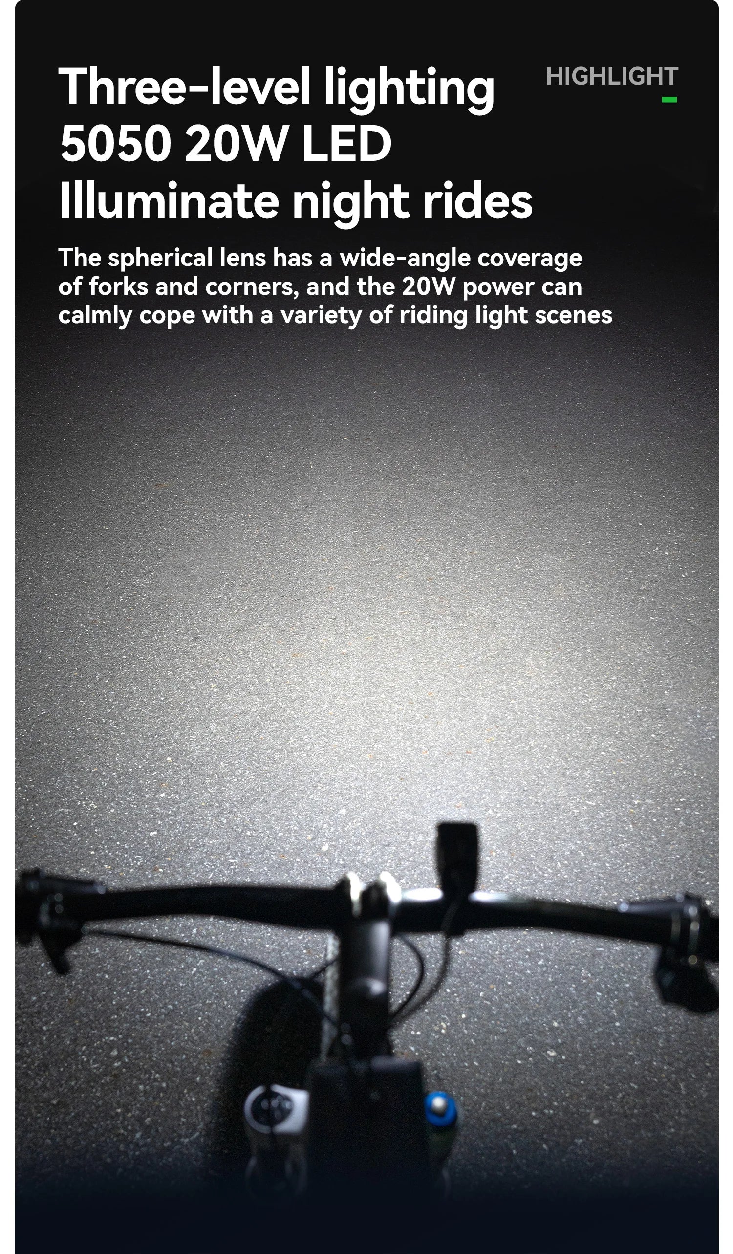 1600LM Bike Front Light IPX5 Waterproof Smart Sensor Headlight