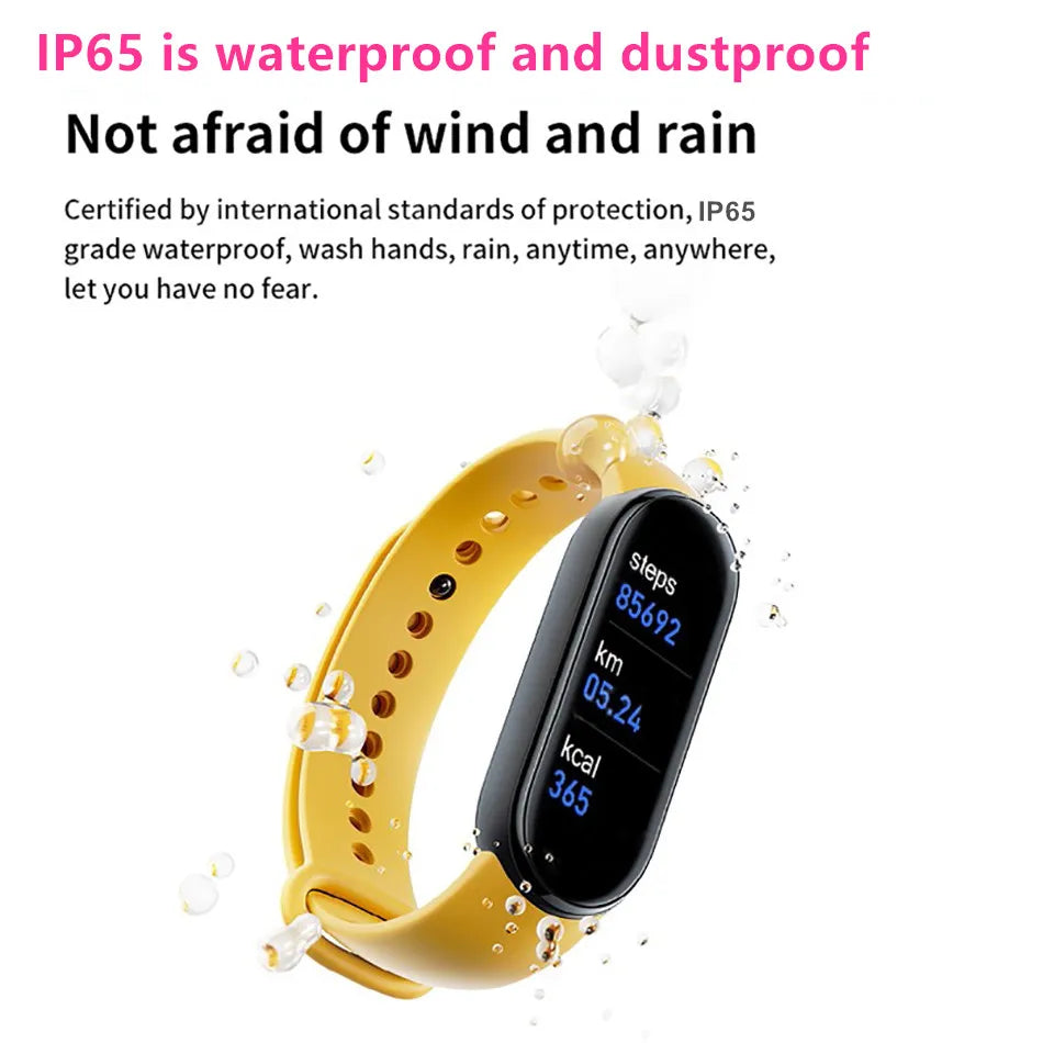 M6 Smart Watch Men Women Fitness Smart Bracelet Sports Band Heart Rate Blood Pressure Monitor Waterproof Multi-function Watches 