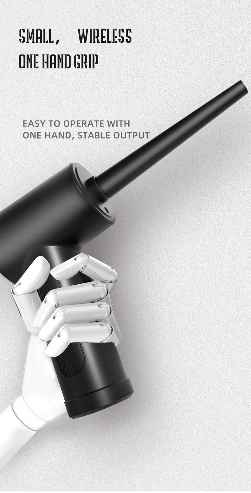 Protable Air Duster for Computer Cleaning 51000RPM Cordless Compressed Air Blower with LED Light for PC computers Keyboard Clean 