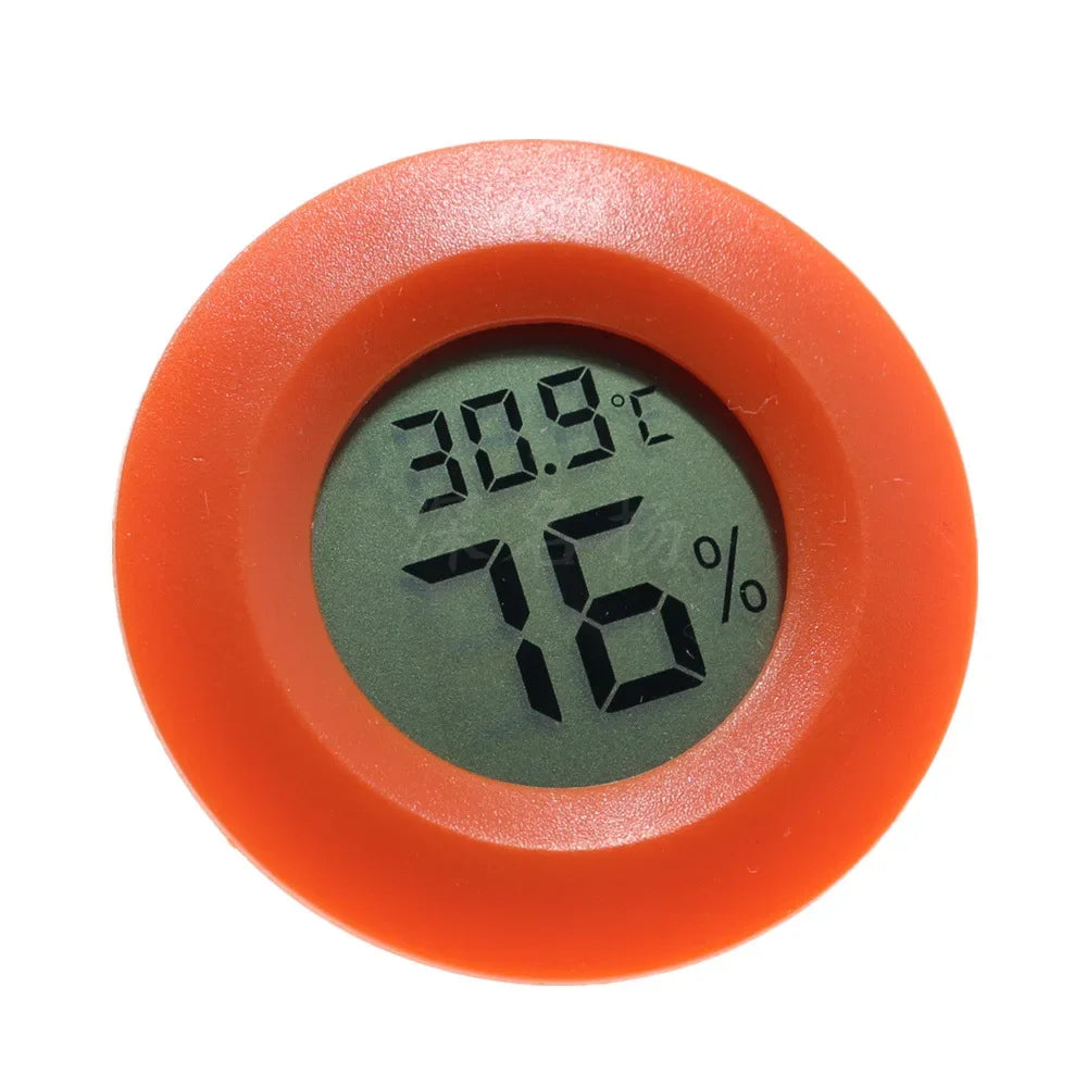 Round Digital Thermometer and Hygrometer for Terrariums