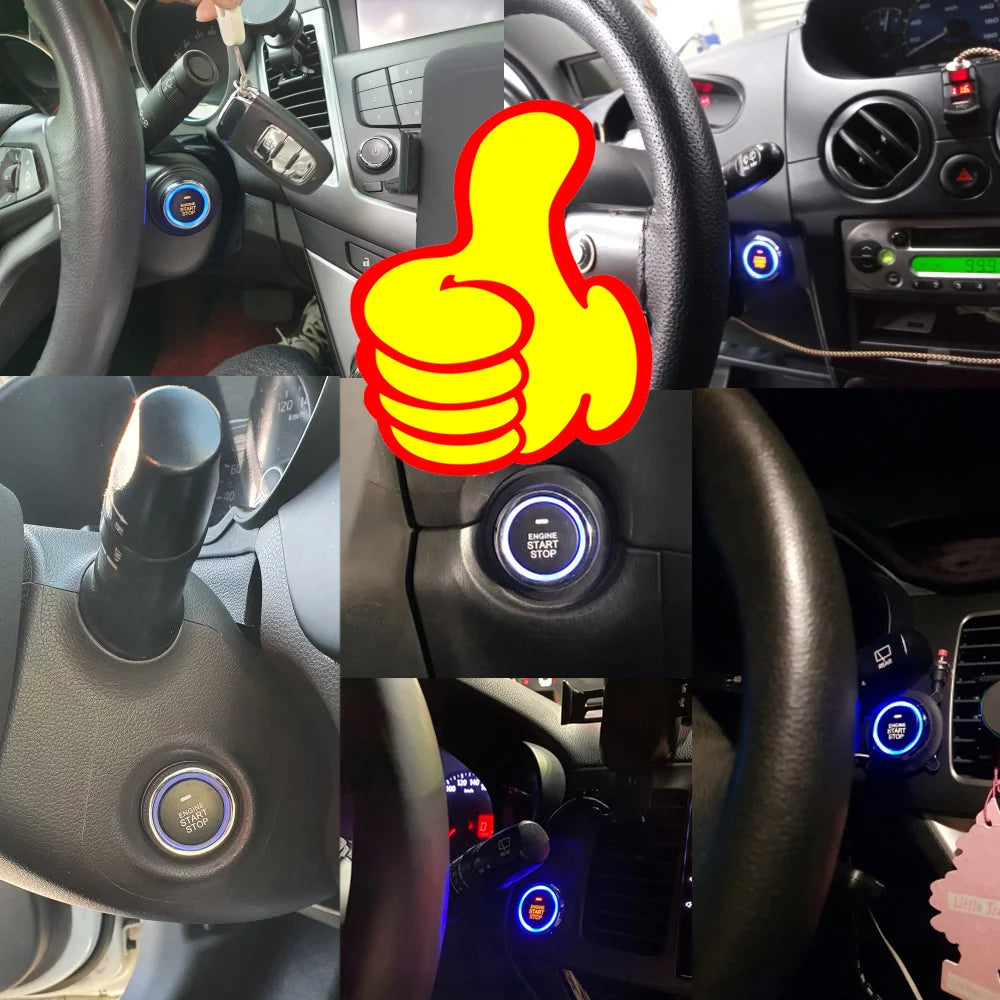 Car Alarm Keyless Entry & Remote Start System with Push Start