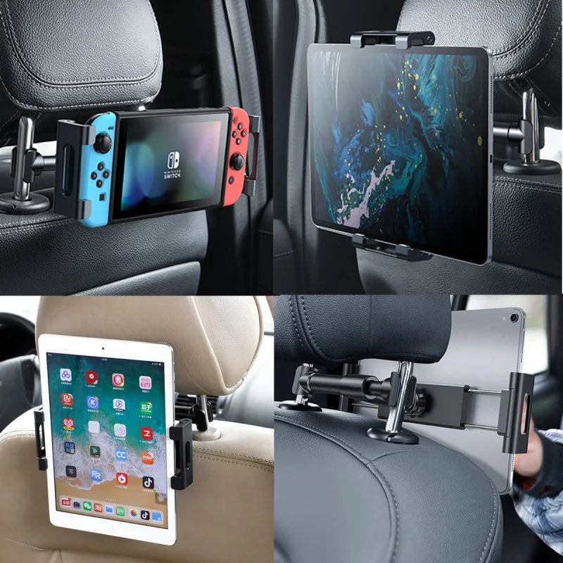 Rear-Seat Headrest Tablet and Phone Holder