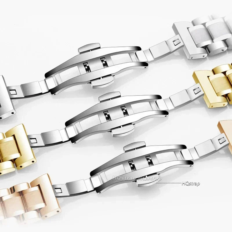 Stainless-Steel Curved-End Watch Bracelet