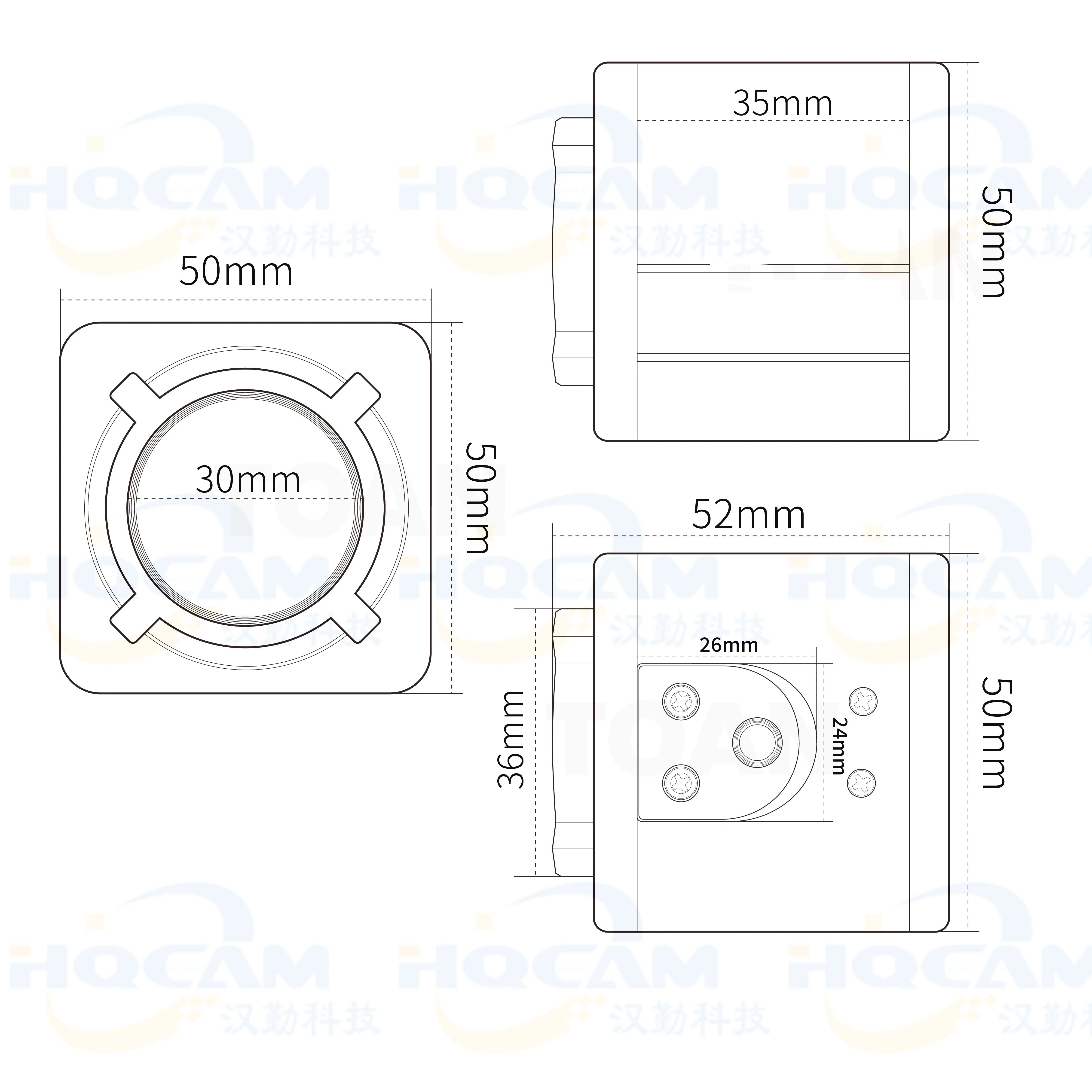 4K 8MP USB Camera with 5-50mm Zoom Lens for Motion Capture