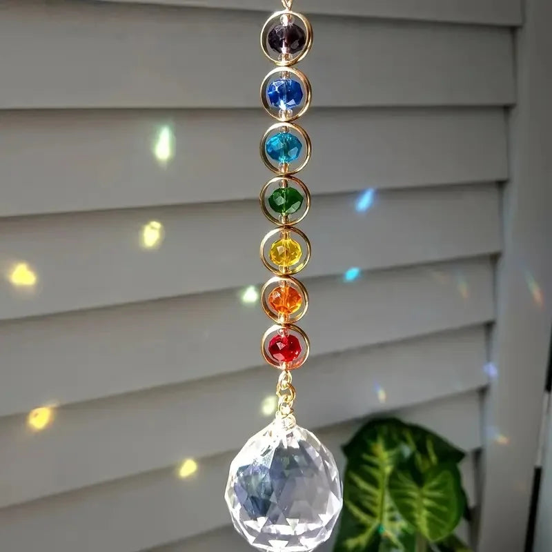 Colorful Crystal Sun Catcher Rainbow Maker with Hanging Chain