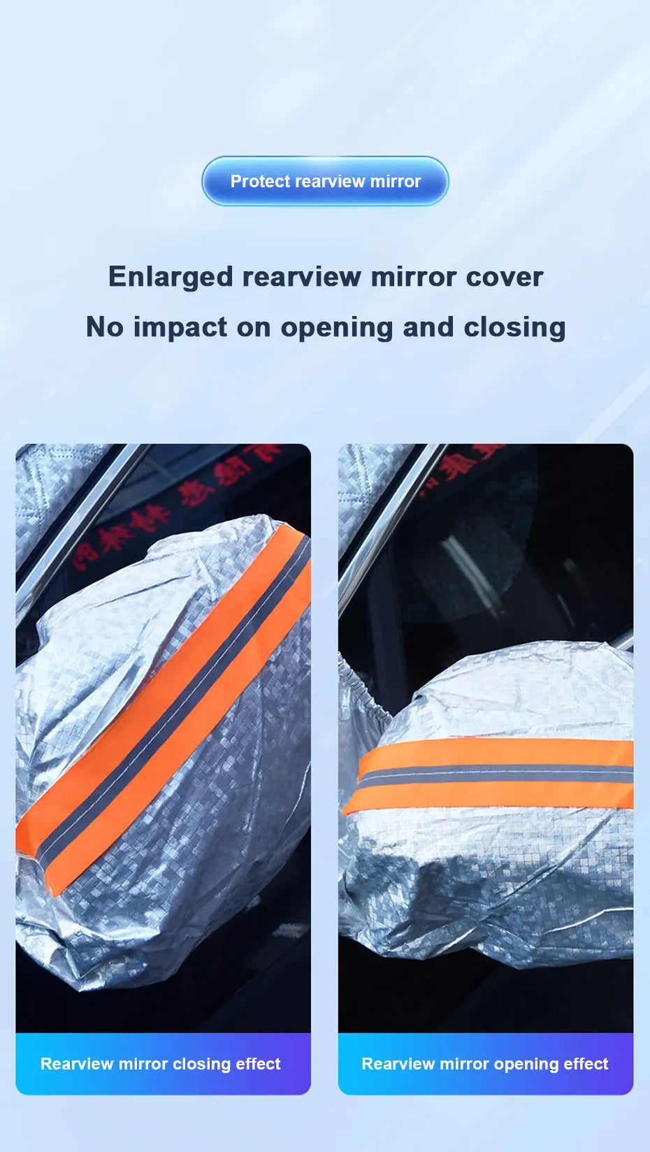 SEAMETAL Car Windshield Snow Cover Winter Waterproof Windscreen Snow Shield Sun Shade Protection Cover Universal for Suv/Sedan