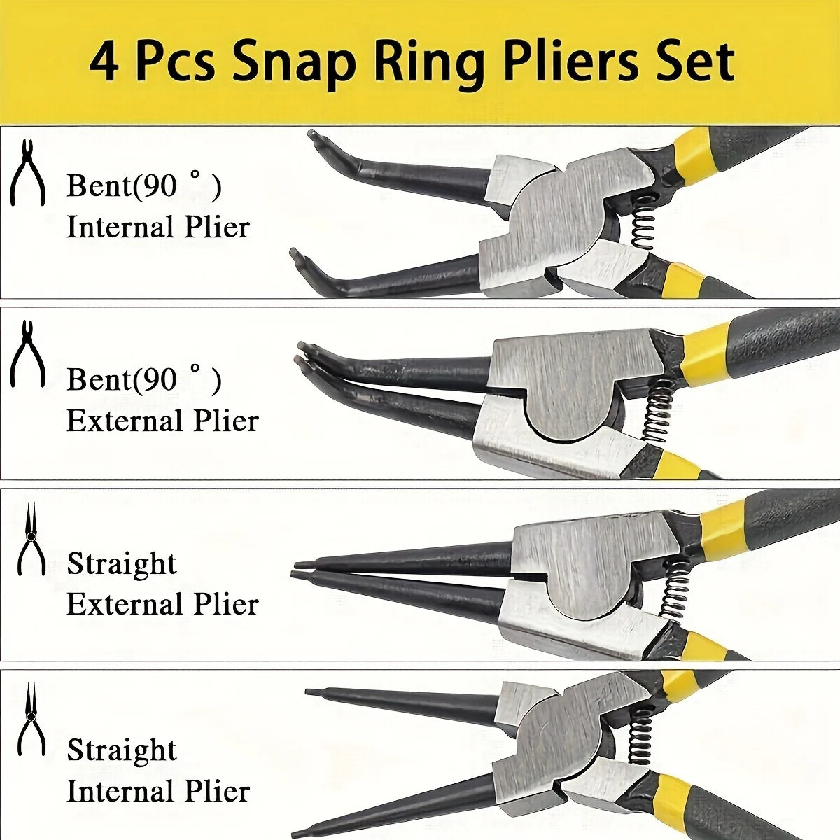 Four-Piece Snap-Ring Pliers Set
