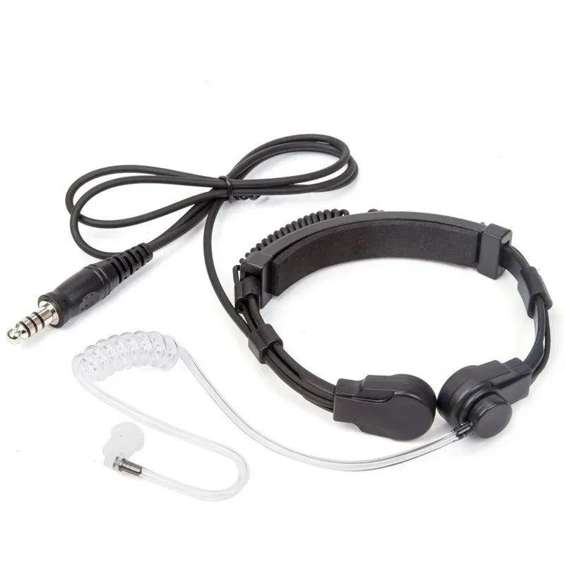 Telescopic Throat Mic Headset with NATO Plug for Two-Way Radios