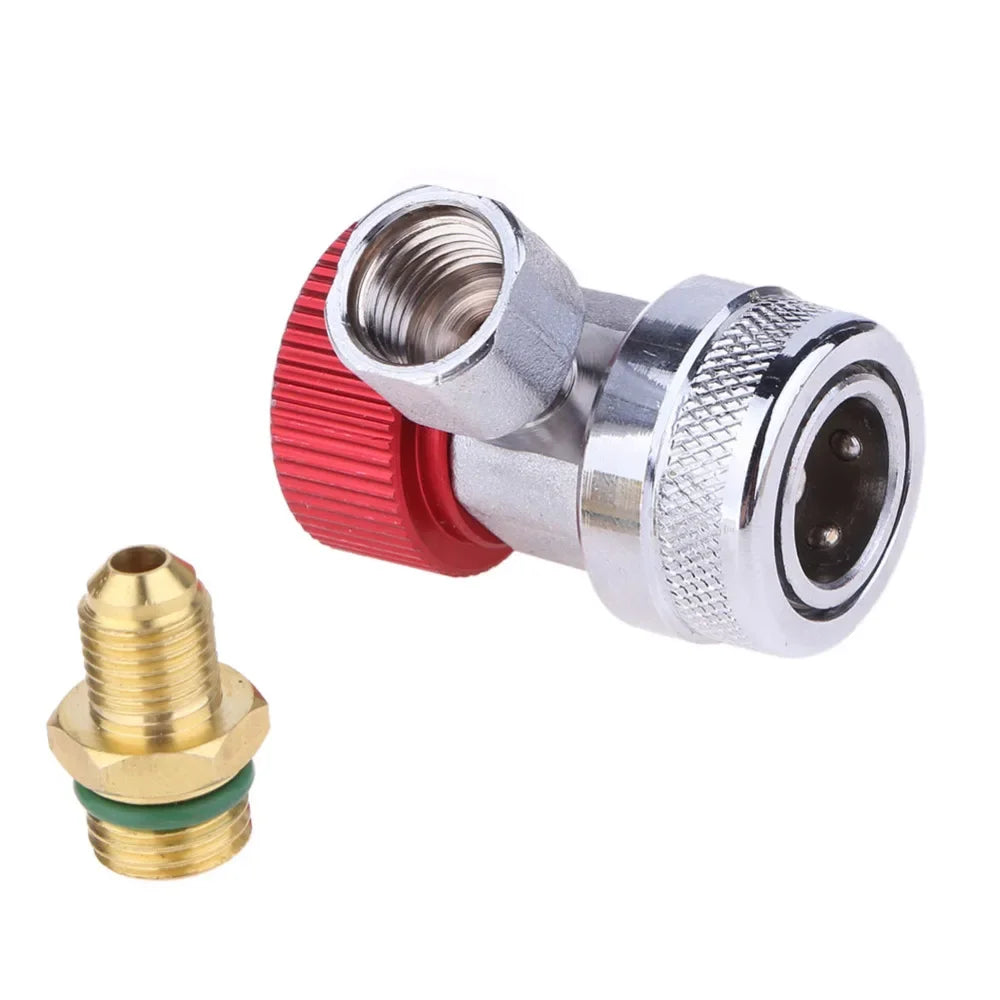 Cilindru adaptor Freon R134a senzor/gaz injector cu conectare reglabilă, furtun adaptor degajare rapidă, instalație aer condiționat