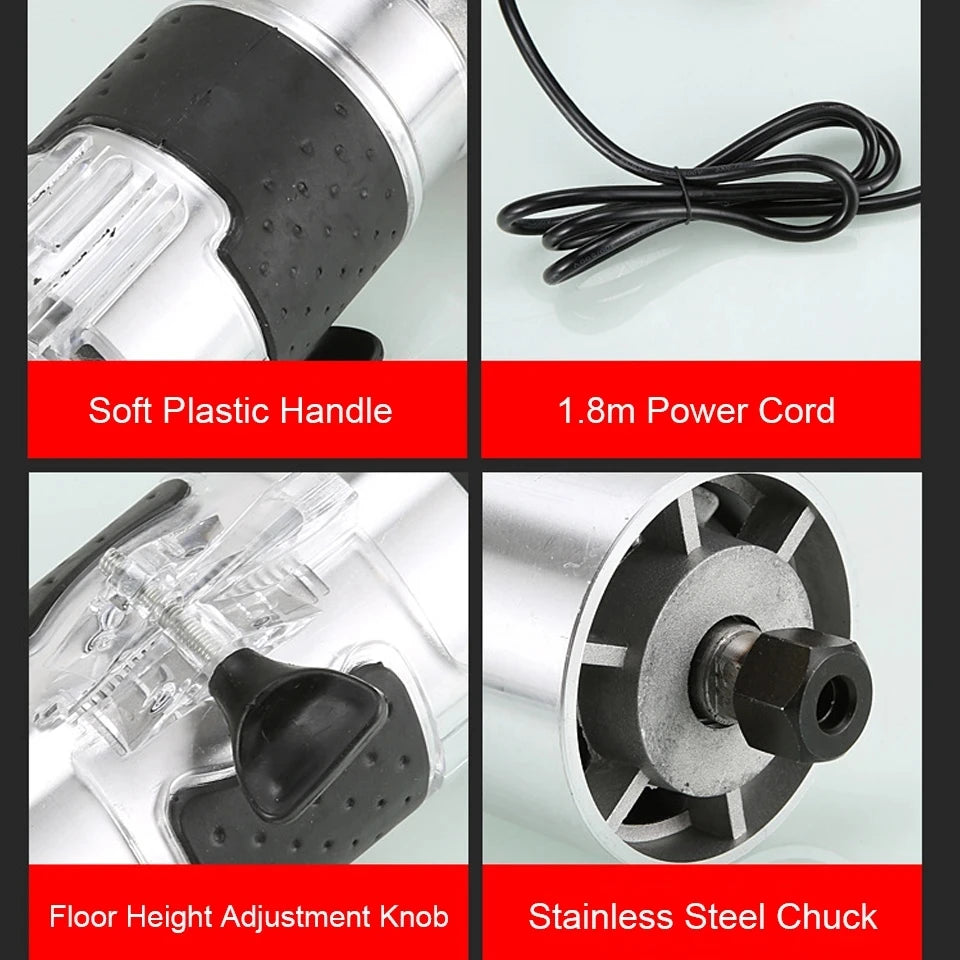 800W Wood Router Machine – High‑Speed Woodworking Trimmer