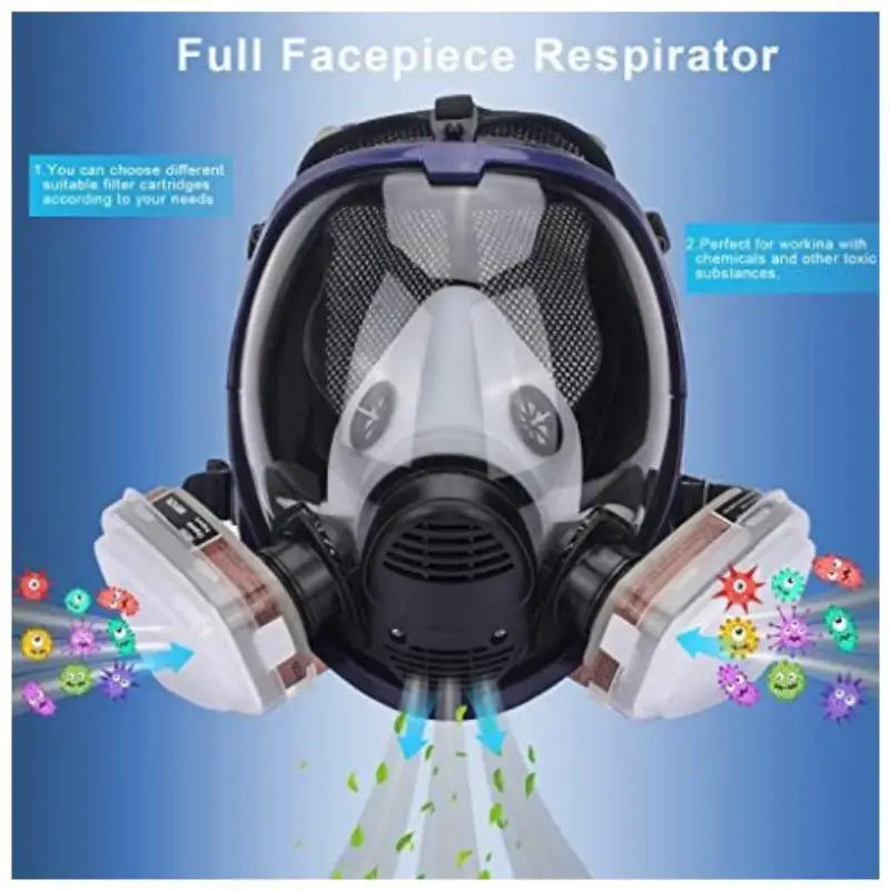 Helmaske 6800 med anti-dug linse og dobbelt filtrering