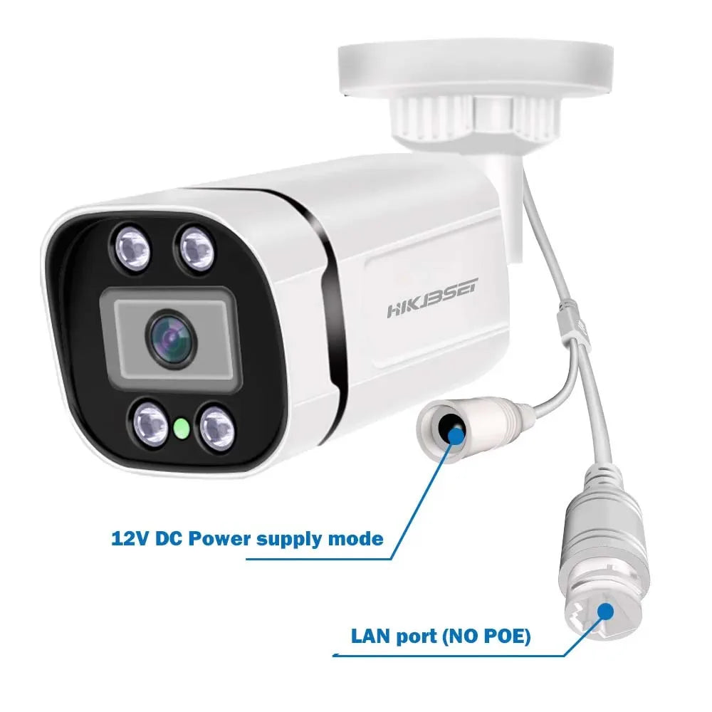 4K PoE IP Surveillance Camera with Audio Night Vision Waterproof Bullet