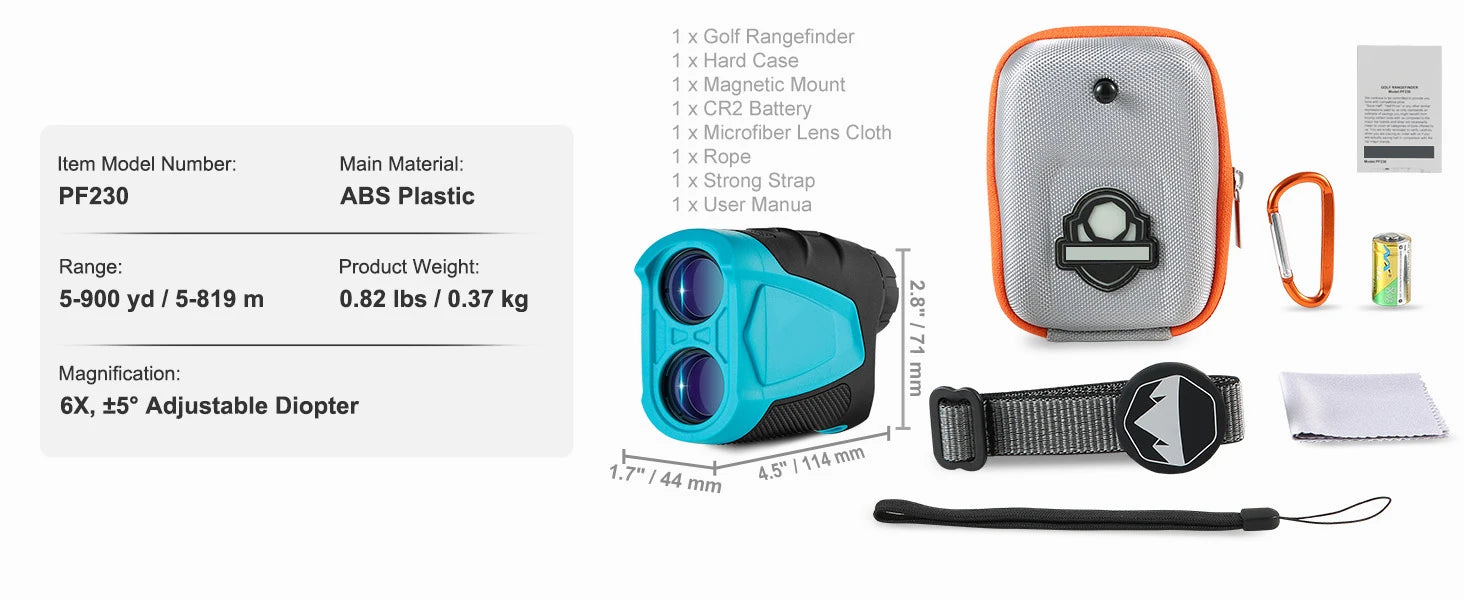 Laser Golf Rangefinder 1300 Yards with Slope & Flag Lock