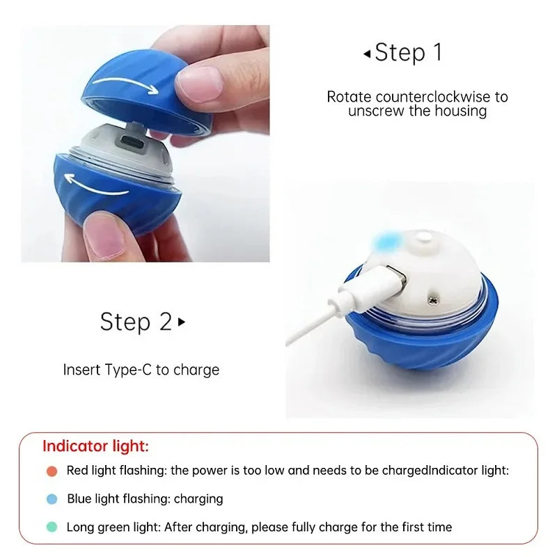 Dog Toy Ball Automatic Moving Bouncing Rolling Ball USB Smart puppy Interactive Dog Chew Toy Ball 