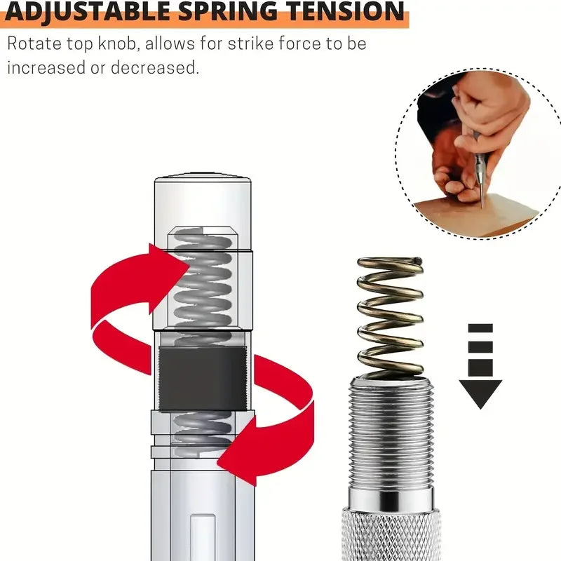Spring-Loaded Automatic Centre Punch Set