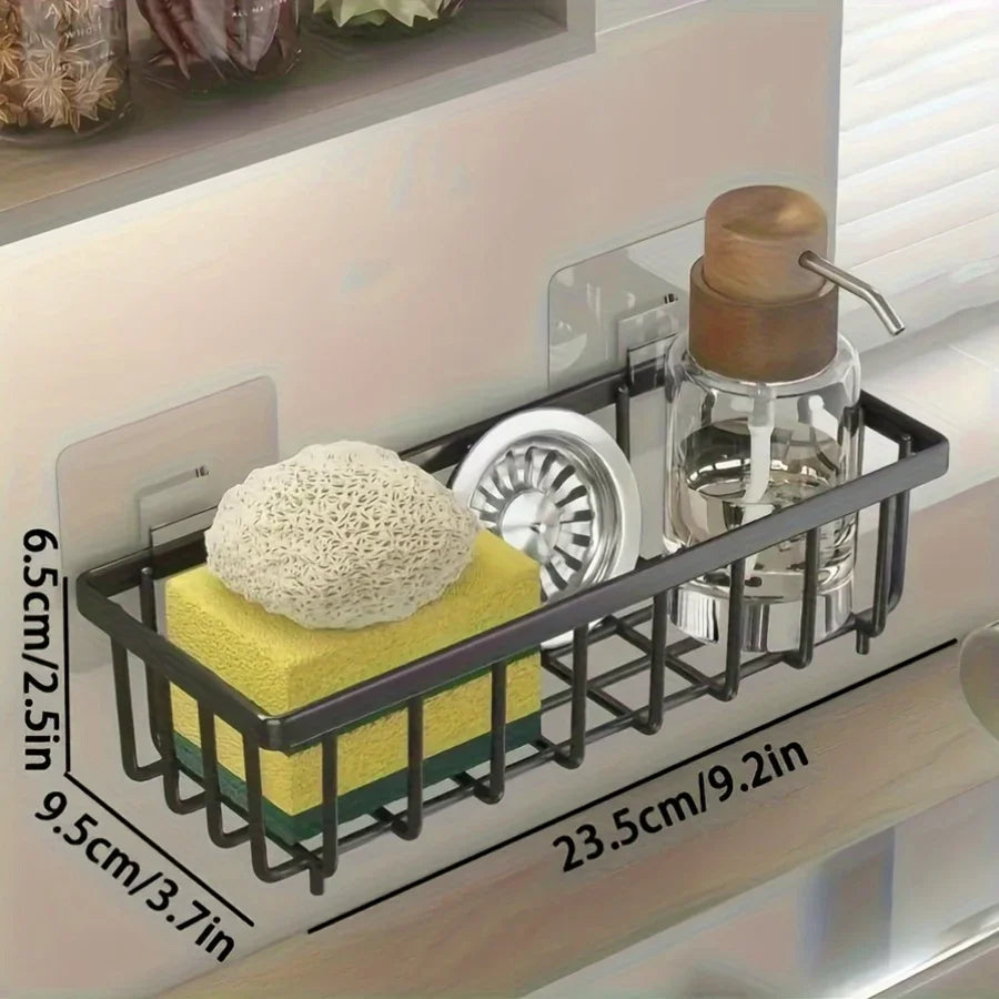Kitchen Sink Organiser, No-Drilling Sponge and Brush Rack