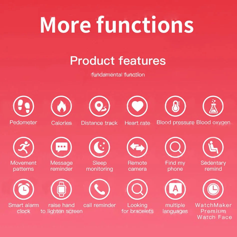 M6 Smart Watch Men Women Fitness Smart Bracelet Sports Band Heart Rate Blood Pressure Monitor Waterproof Multi-function Watches 