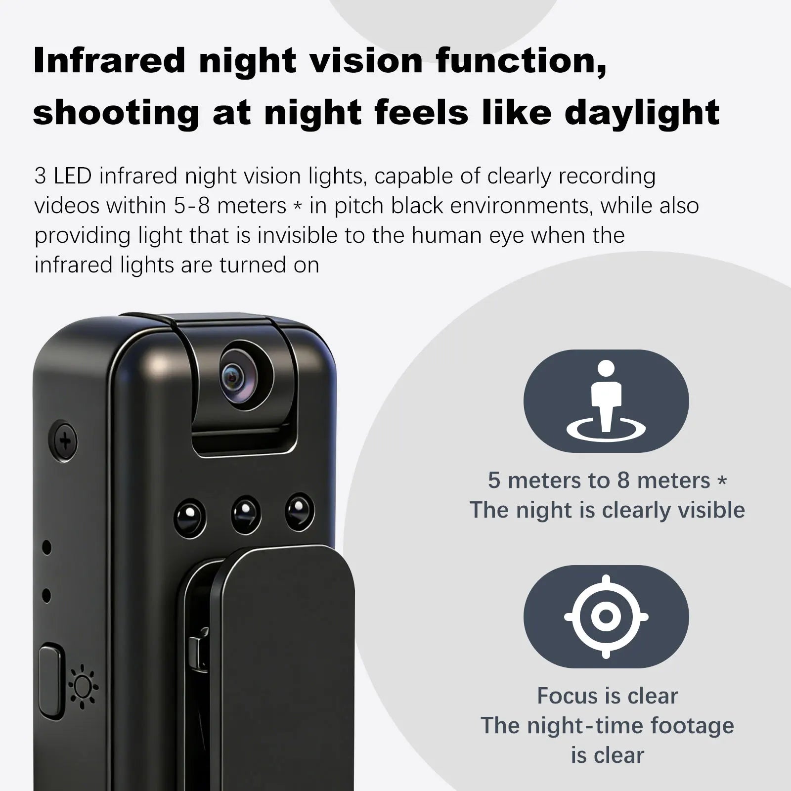 Caméra HD domestique H2, caméra sportive professionnelle portable extérieure, caméra réseau Wi-Fi, surveillance intérieure maison, vision nocturne, détection de mouvement, mini caméra sans fil, moniteur portable intérieur/extérieur, adaptée pour la maison