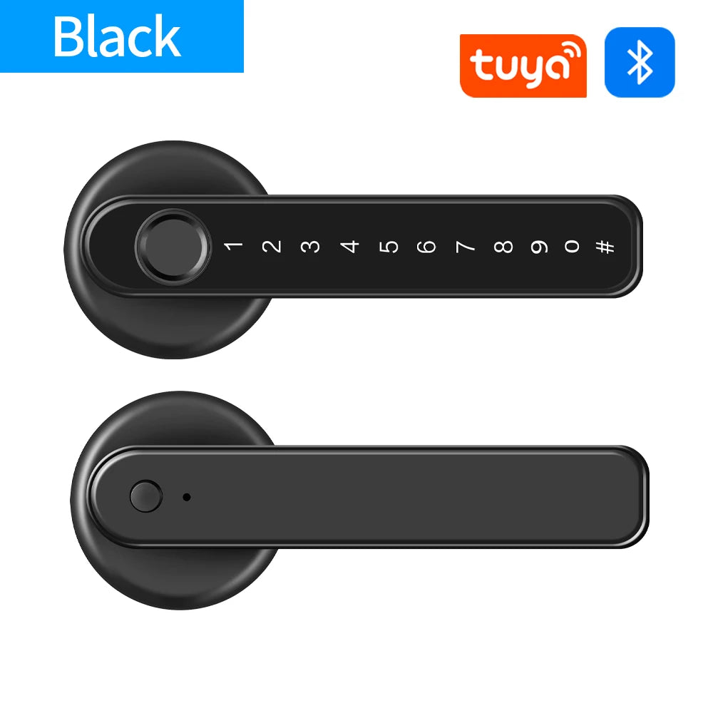 Bluetooth Fingerprint and Keypad Door Handle Lock