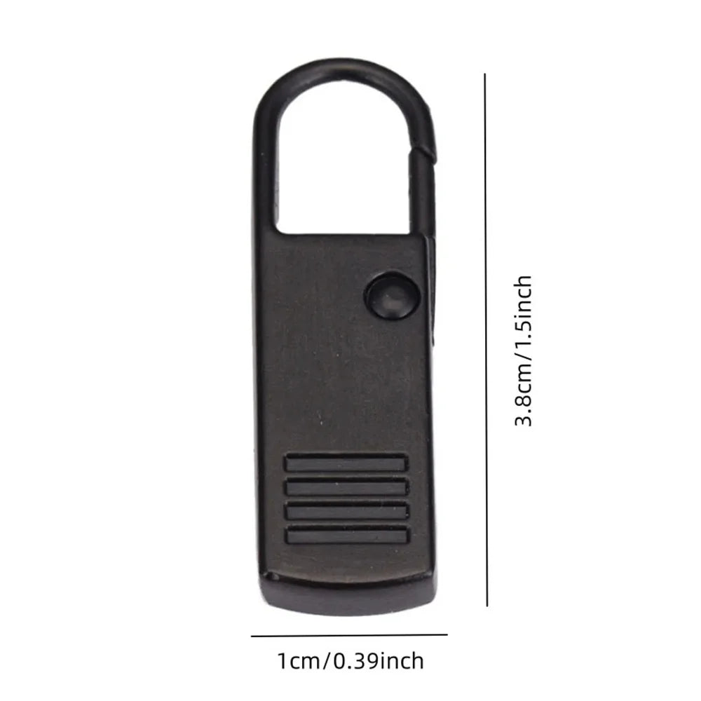 5-Piece Detachable Black Zipper Pull Set