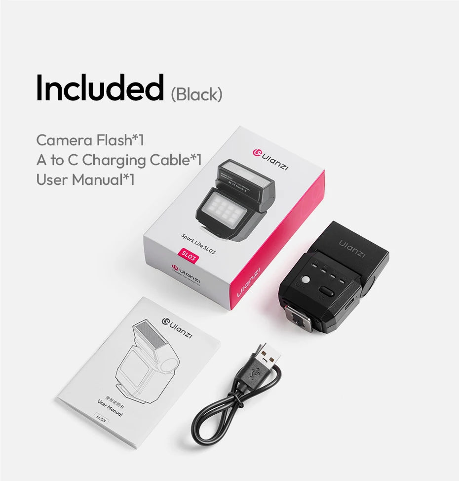 Ulanzi SL03 Spark Lite Kamera Flaş Taşınabilir Dolgu Işığı