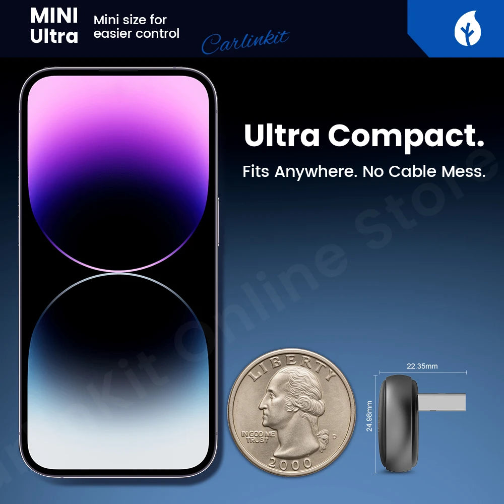Adaptor wireless Mini Ultra3 pentru CarPlay și Android Auto