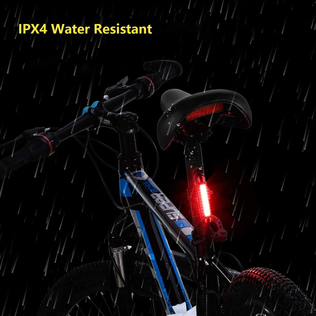 Faro trasero de bicicleta recargable con COB