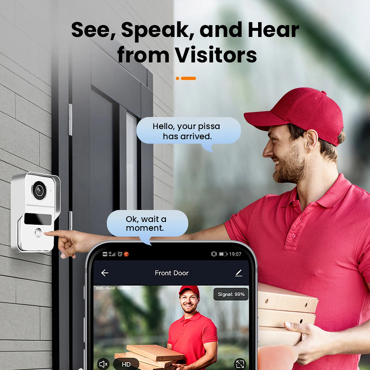 2MP Tuya Smart Video Doorbell WiFi Outdoor Door bell 1080P camera WiFi Video Intercom Wireless doorbell Camera ID Card for Home Spy-shop.com