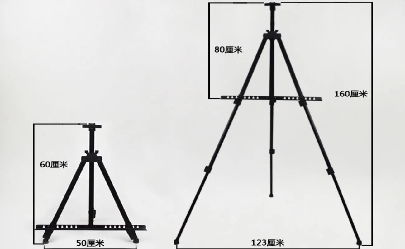 Cavalletto da disegno portatile regolabile in metallo