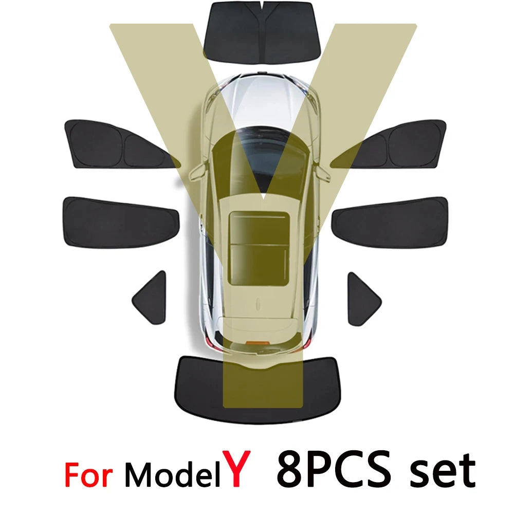 Vehicle Window Sunshades for Model 3 and Model Y – Options